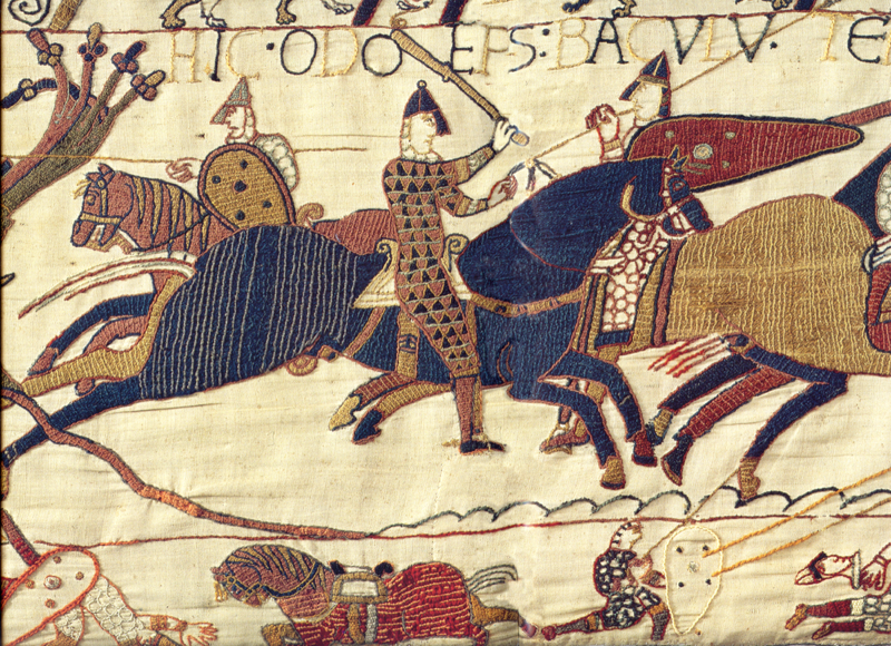 Scene from the Bayeux Tapestry depicting the Norman Conquest of England in 1066