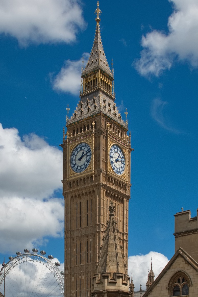 The Elizabeth Tower (Big Ben) and the Houses of Parliament, London