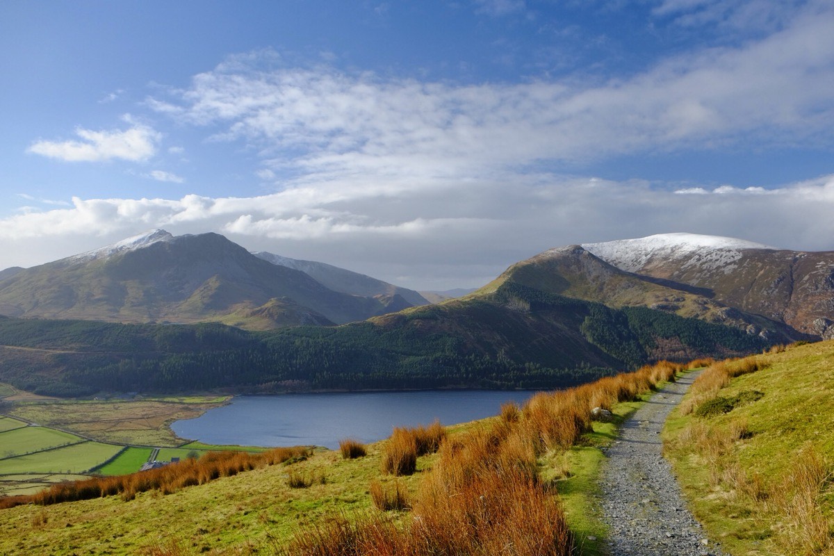 Snowdonia National Park in Wales, featuring Mount Snowdon